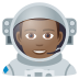 👨🏾‍🚀 man astronaut: medium-dark skin tone display on JoyPixels